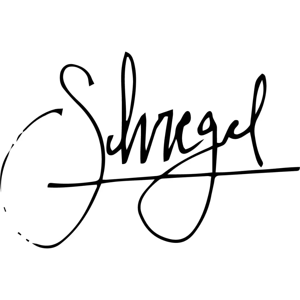 Schwungvolle schwarze Schriftzug-Grafik auf weißem Hintergrund, kalligrafisch geschrieben.
