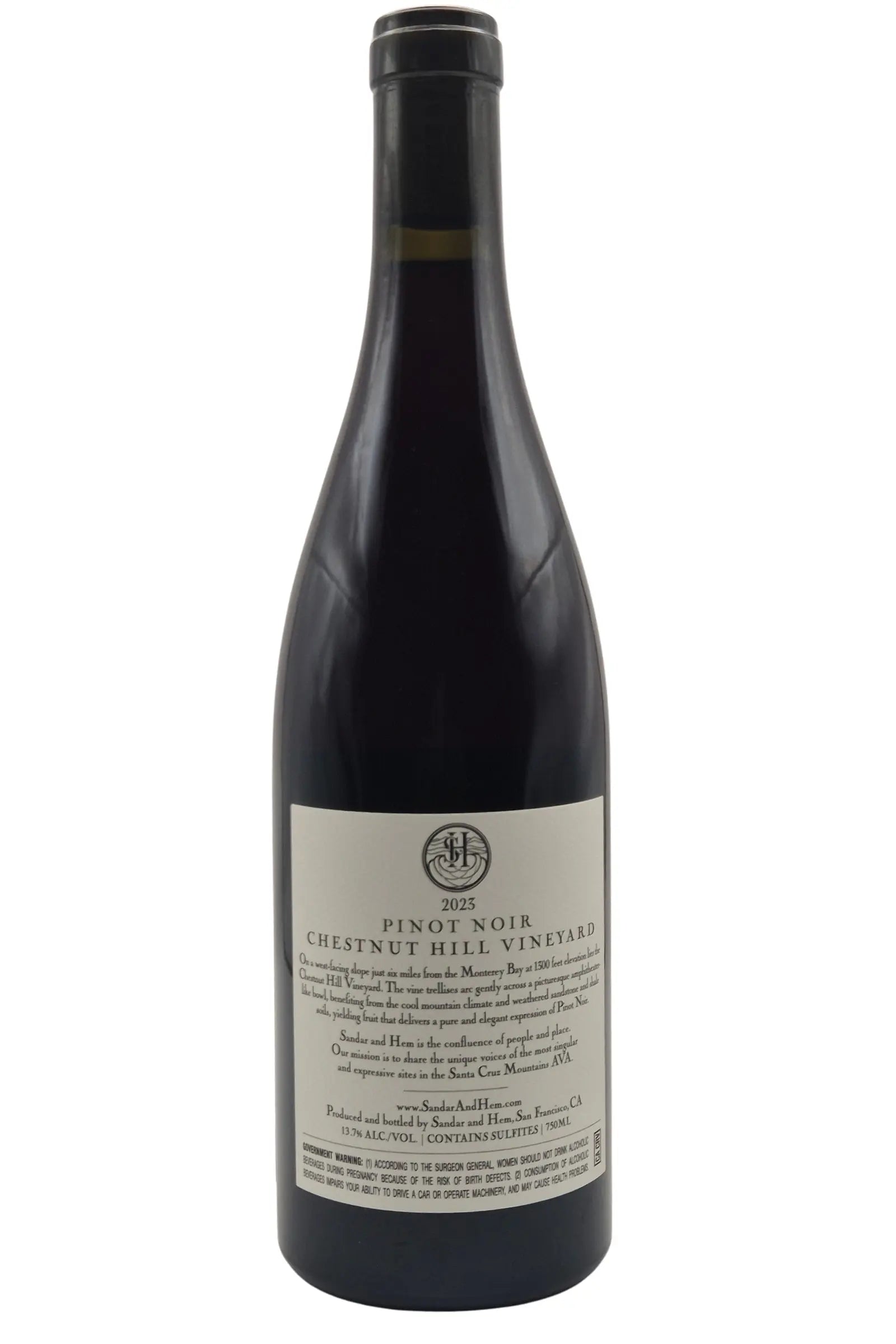 2023 Pinot Noir "Chestnut Hill" Sandar & Hem Santa Cruz Mountains 0,75l Florian Fine Wine
